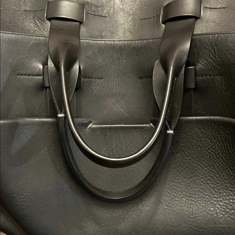 Black TROUBADOUR Leather Duffle‎
